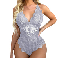 Plus Size One Pieces Lingerie Lace Embroidery Bodysuit Lingerie Luxurious Weddings