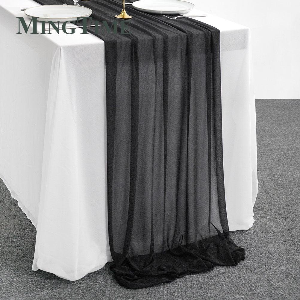 Sheer Chiffon Luxury Solid Colorful Table Runner Table Runner Luxurious Weddings