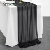 Sheer Chiffon Luxury Solid Colorful Table Runner Table Runner Luxurious Weddings