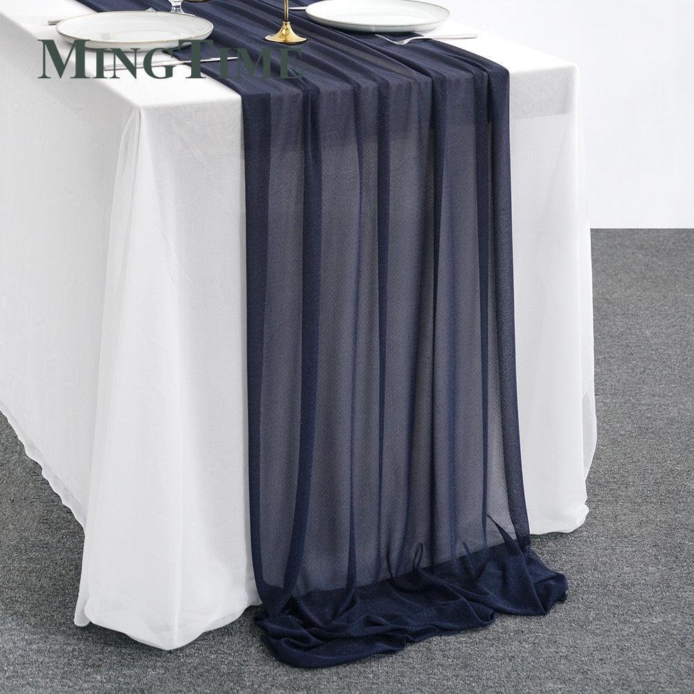 Sheer Chiffon Luxury Solid Colorful Table Runner Table Runner Luxurious Weddings