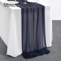 Sheer Chiffon Luxury Solid Colorful Table Runner Table Runner Luxurious Weddings