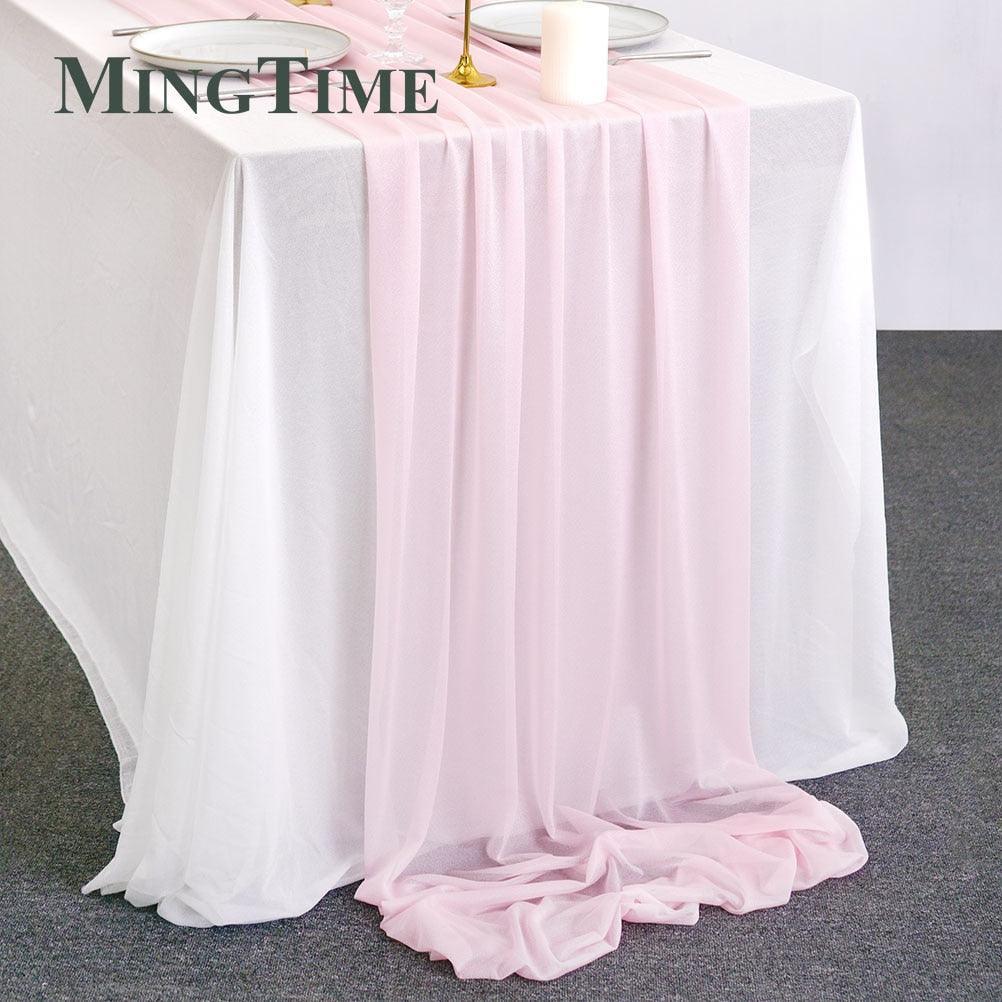 Sheer Chiffon Luxury Solid Colorful Table Runner Table Runner Luxurious Weddings