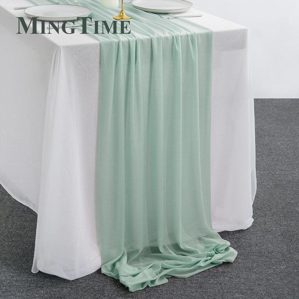 Sheer Chiffon Luxury Solid Colorful Table Runner Table Runner Luxurious Weddings