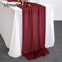 Sheer Chiffon Luxury Solid Colorful Table Runner Table Runner Luxurious Weddings