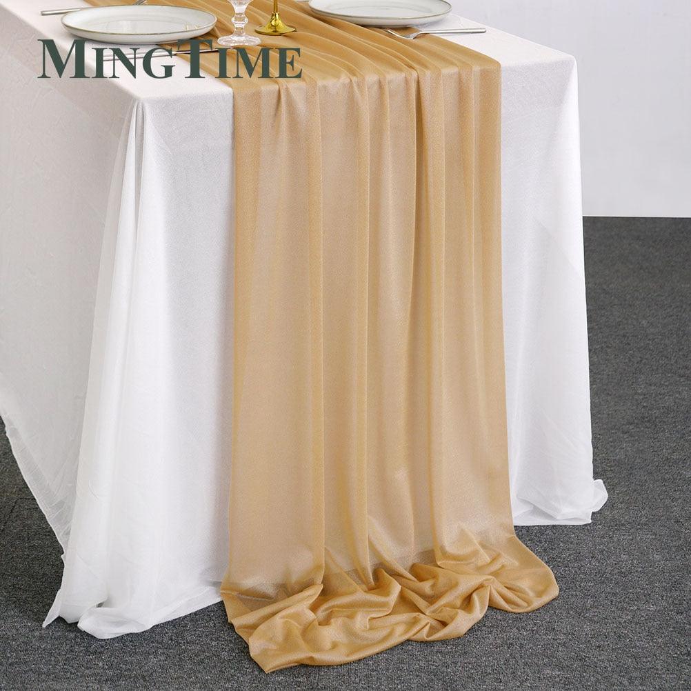 Sheer Chiffon Luxury Solid Colorful Table Runner Table Runner Luxurious Weddings