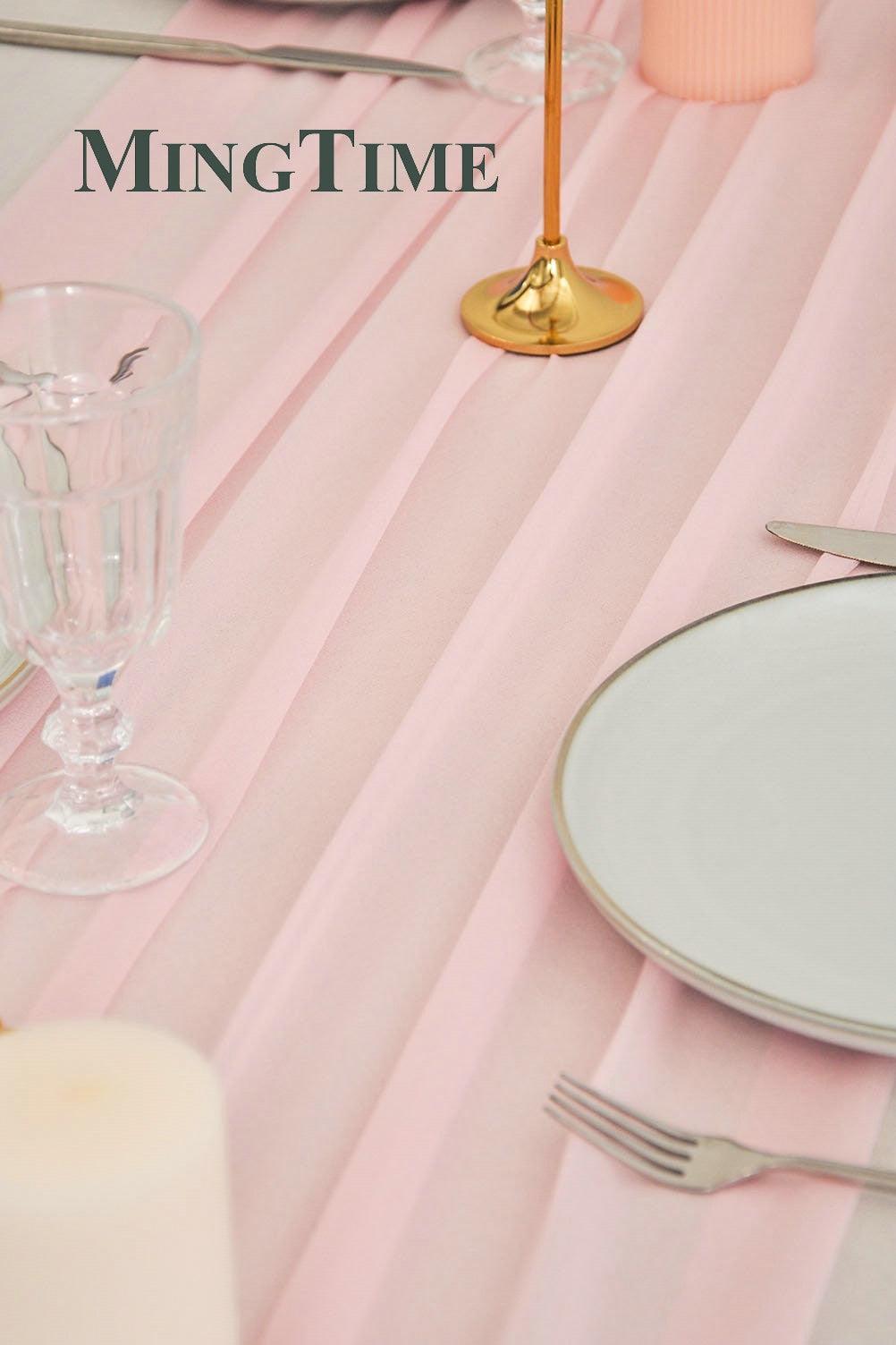Sheer Chiffon Luxury Solid Colorful Table Runner Table Runner Luxurious Weddings