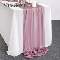 Sheer Chiffon Luxury Solid Colorful Table Runner Table Runner Luxurious Weddings