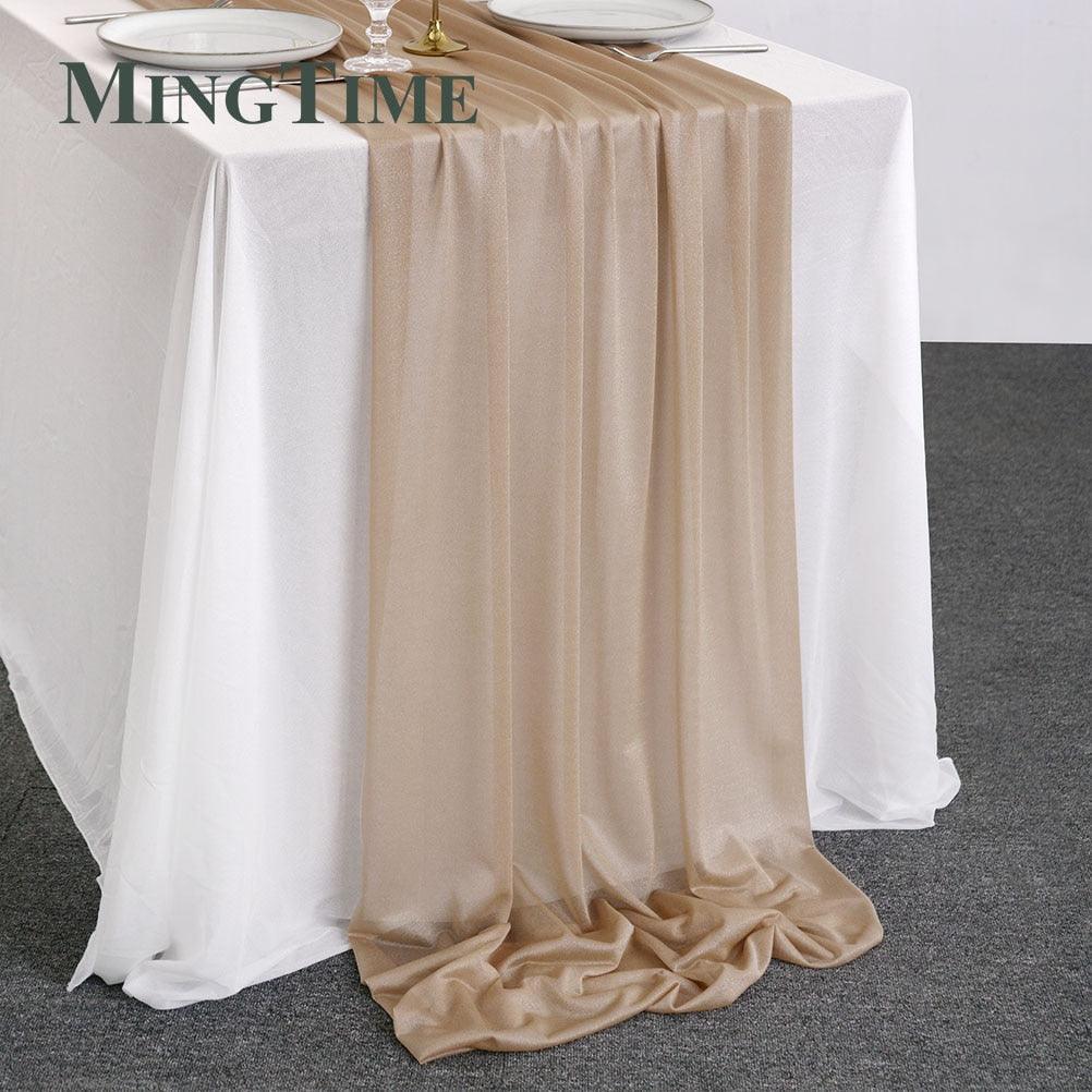Sheer Chiffon Luxury Solid Colorful Table Runner Table Runner Luxurious Weddings