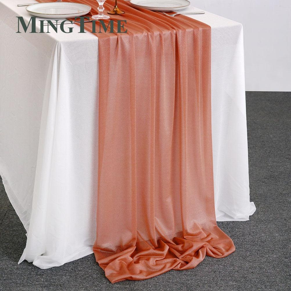 Sheer Chiffon Luxury Solid Colorful Table Runner Table Runner Luxurious Weddings