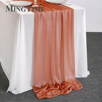Sheer Chiffon Luxury Solid Colorful Table Runner Table Runner Luxurious Weddings