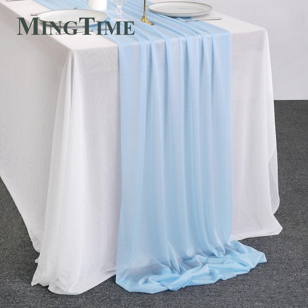 Sheer Chiffon Luxury Solid Colorful Table Runner Table Runner Luxurious Weddings
