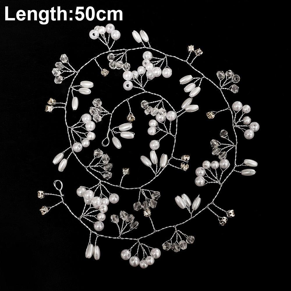 Silver Color Pearl Rhinestone Wedding Hair Combs Hair Accessories Bridal Accessories Luxurious Weddings