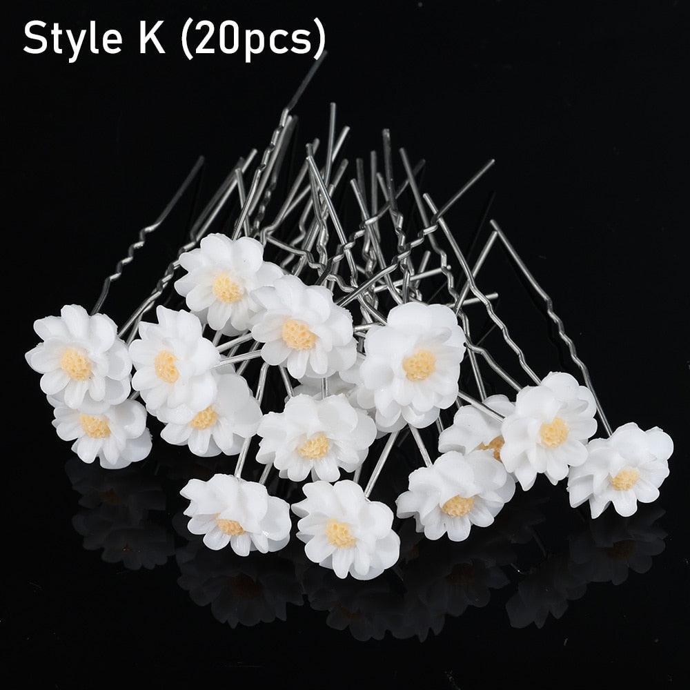 Silver Color Pearl Rhinestone Wedding Hair Combs Hair Accessories Bridal Accessories Luxurious Weddings