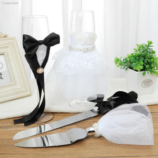 Stainless Steel Cake Knife Shovel 4Pce Cake Knife set Luxurious Weddings