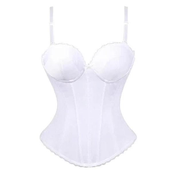 White Satin & Lace Corset - Luxurious Weddings