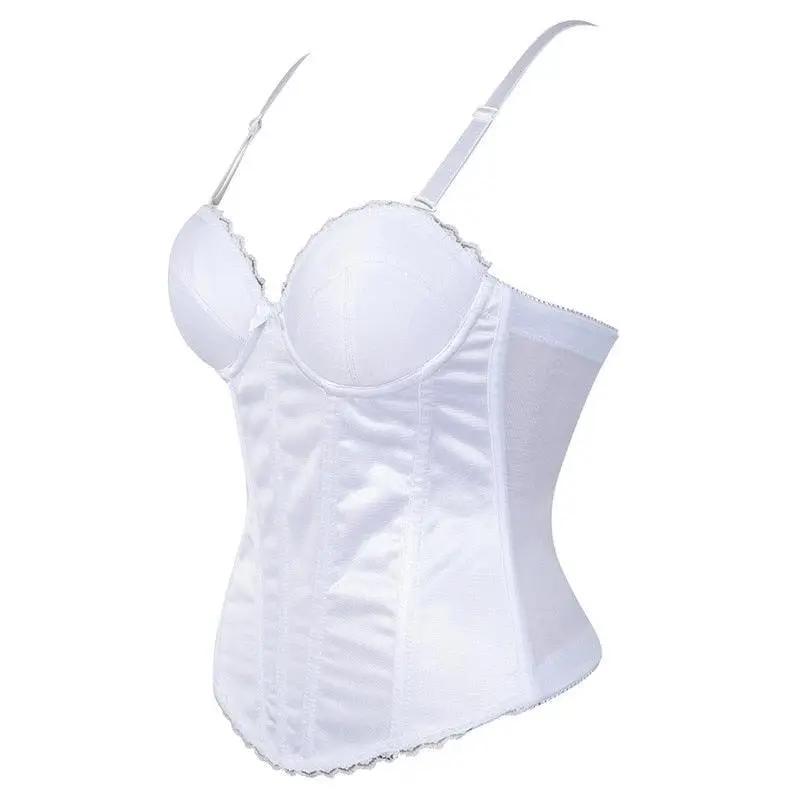 White Satin & Lace Corset lingerie Luxurious Weddings
