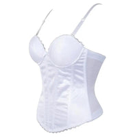 White Satin & Lace Corset lingerie Luxurious Weddings