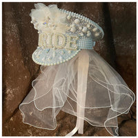 Women Bride Captain Hat Military style Hat Bridal Hat Luxurious Weddings