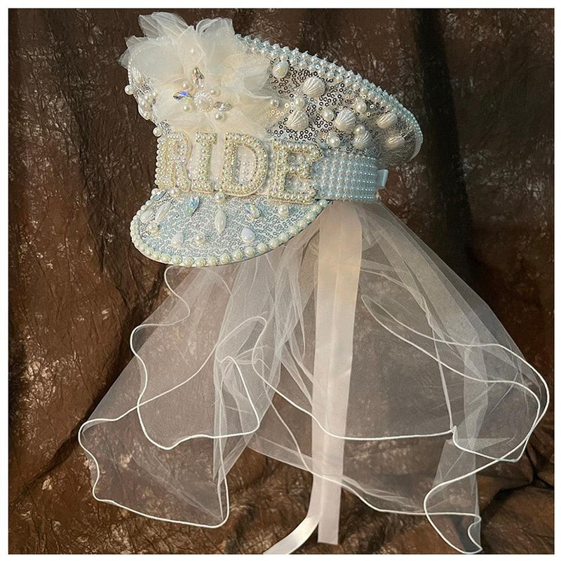 Women Bride Captain Hat Military style Hat Bridal Hat Luxurious Weddings