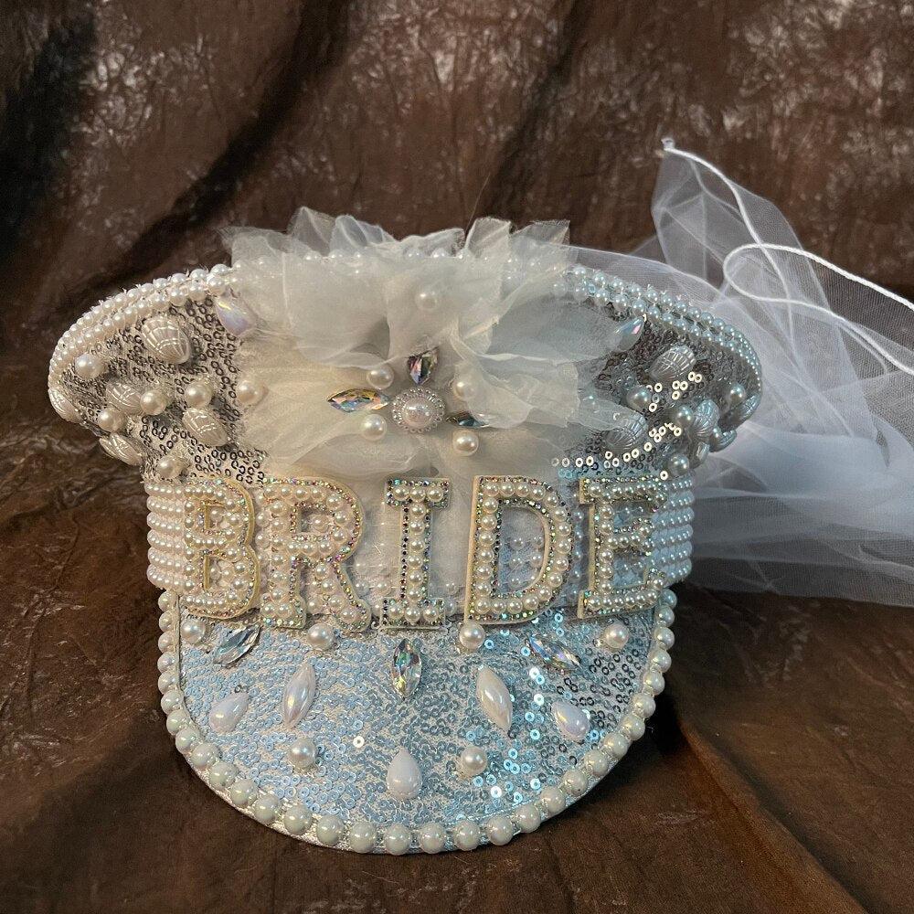 Women Bride Captain Hat Military style Hat Bridal Hat Luxurious Weddings